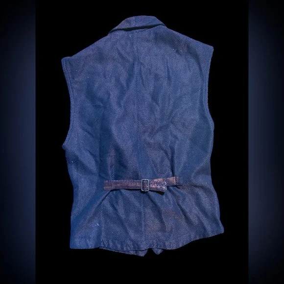 80’s Collared Black and Bronze Sleeveless Vest - Picture 4 of 10